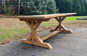 Chunky Double X Dining Table