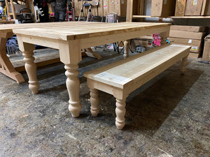 Hand Turned Leg Bench