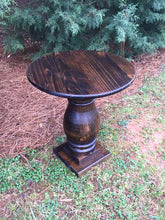 Load image into Gallery viewer, Hand Turned Pedestal End Table