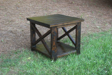 Load image into Gallery viewer, Shelf With X&#39;s End Table
