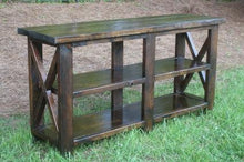 Load image into Gallery viewer, Double Shelf With X&#39;s Console Table