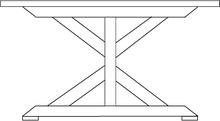 Load image into Gallery viewer, Metal Double X Kitchen Table
