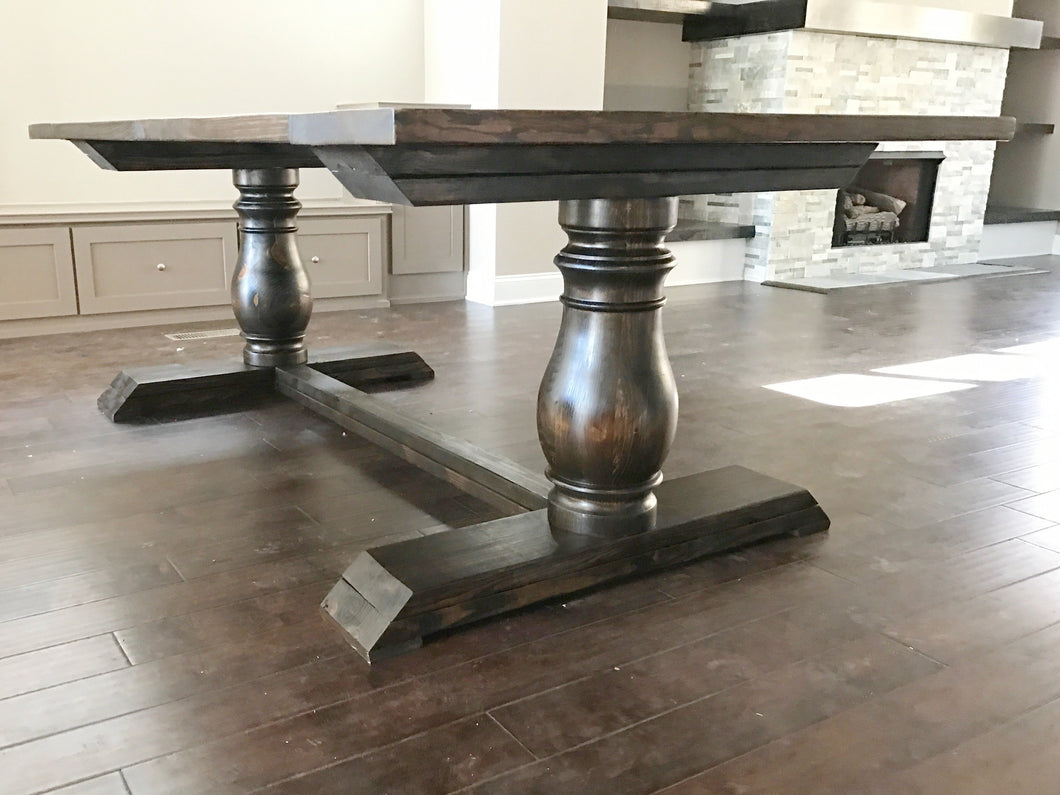 Hand Turned Pedestal Dining Table