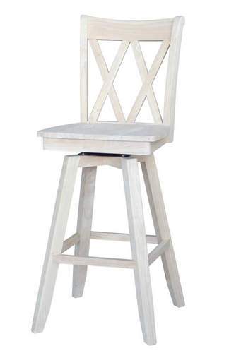 Double X Swivel Bar Height Stool
