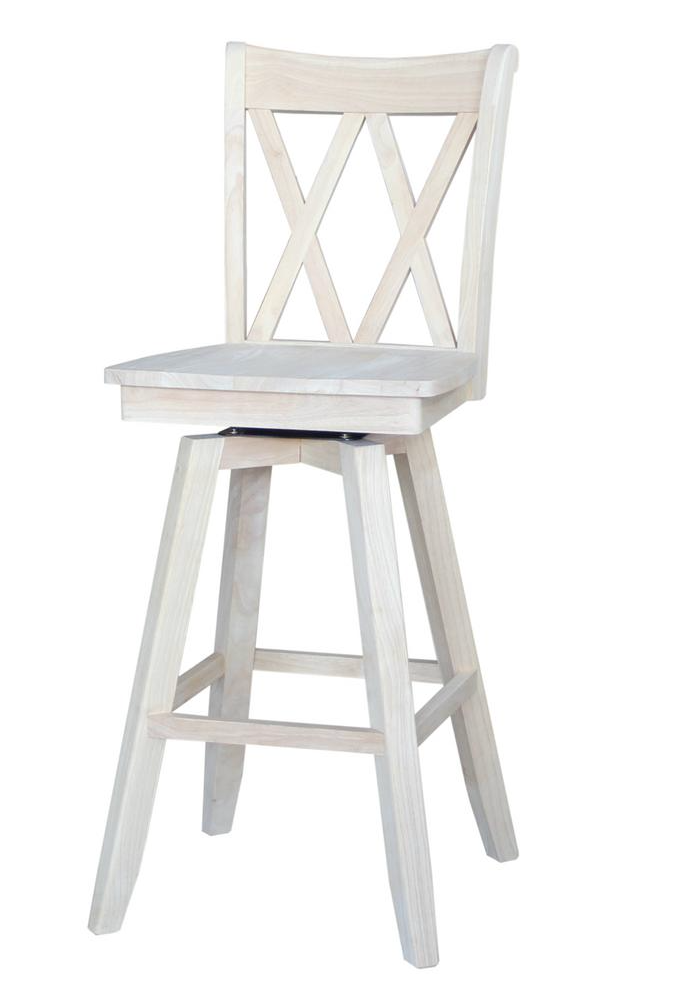 Double X Swivel Bar Height Stool
