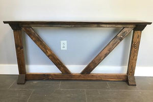 Thin Rough Sawn V Console Table