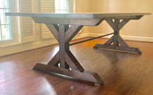 Load image into Gallery viewer, Metal Chunky Double X Dining Table