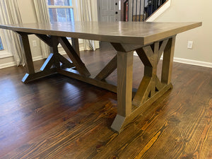 83.5" L x 48" W Dining Table